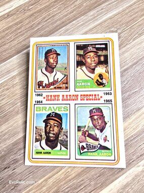 1974 Topps Baseball Card #4 Hank Aaron Special